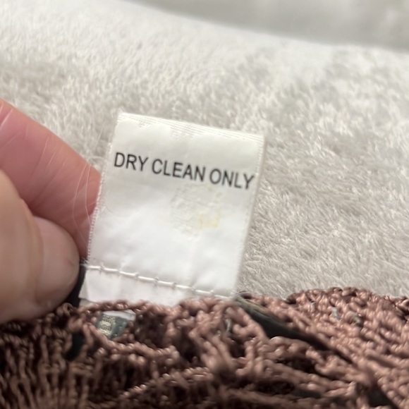 VTG Bette Paige,Crochet Long Duster in Walnut, Cardigan,Boho,Rare, EUC, Size L - Picture 14 of 14